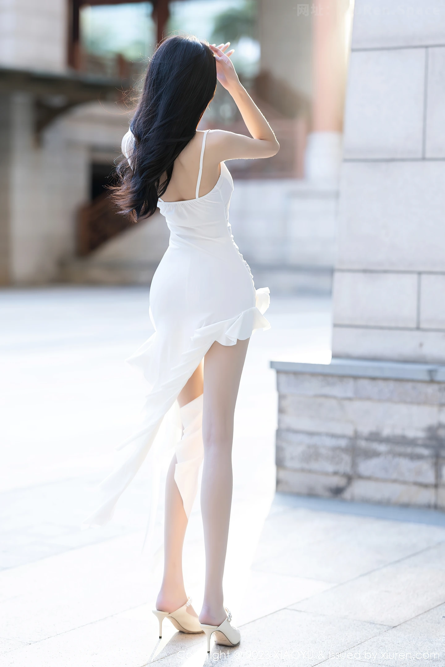 图片[3]-[XiaoYu画语界]Vol.1171 模特程程程白色吊带裙+性感黑色轻透情趣服秀苗条身材诱惑写真83P-秀人网官方网站